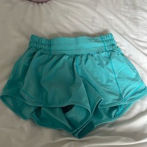 Electric Turquoise Lululemon Hotty Hot shorts!!! 2.5 inch inseam, SO CUTE!!! 🩵